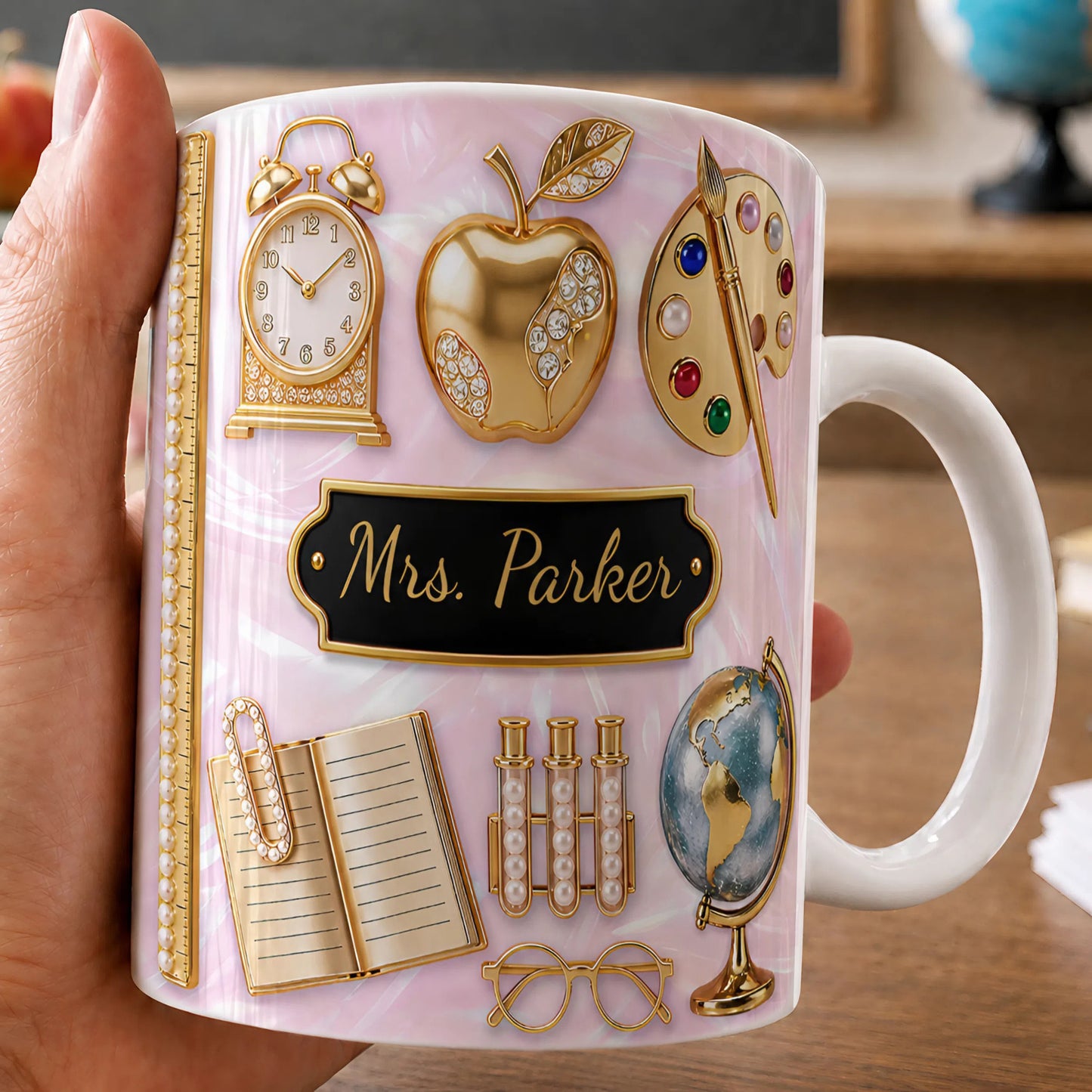 Personalized Teacher Name Mug, Custom Back to School Teacher Appreciation Gift