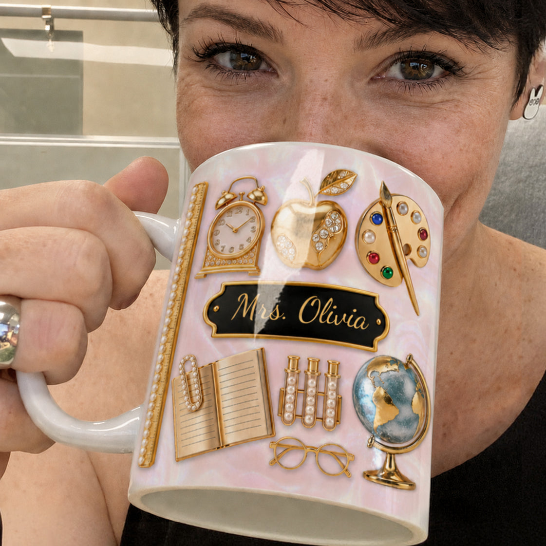Personalized Teacher Name Mug, Custom Back to School Teacher Appreciation Gift