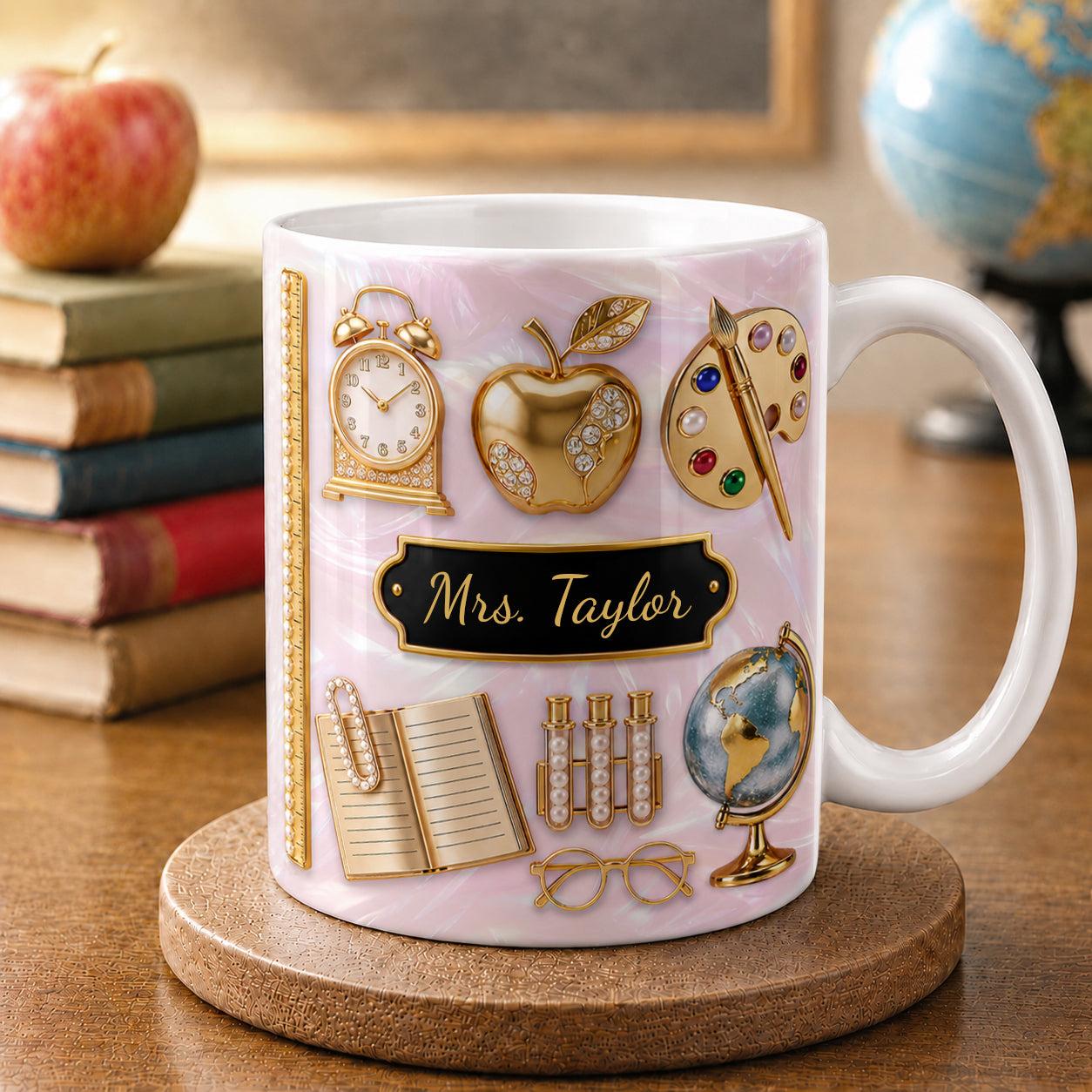 Personalized Teacher Name Mug, Custom Back to School Teacher Appreciation Gift
