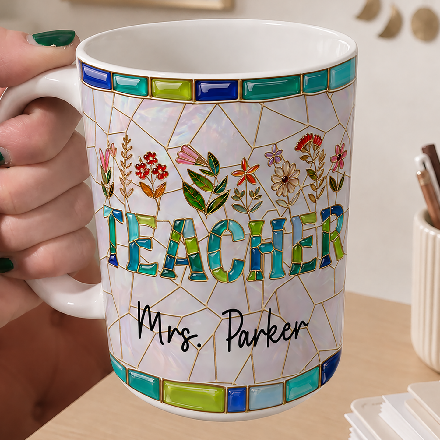 Personalized Teacher Mug, Custom Teacher Name Mug, Back to School Gift