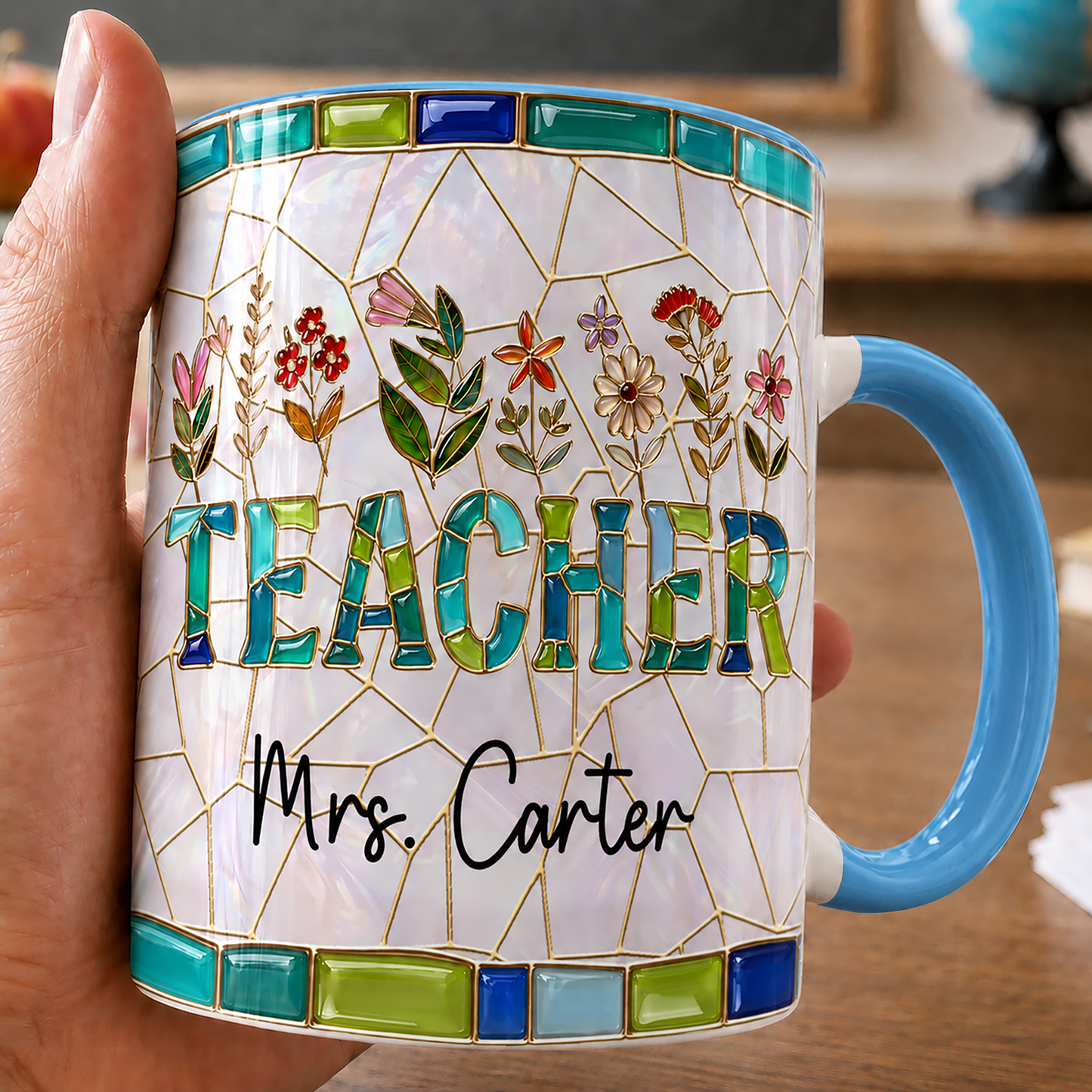 Personalized Teacher Mug, Custom Teacher Name Mug, Back to School Gift