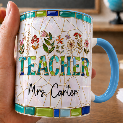 Personalized Teacher Mug, Custom Teacher Name Mug, Back to School Gift