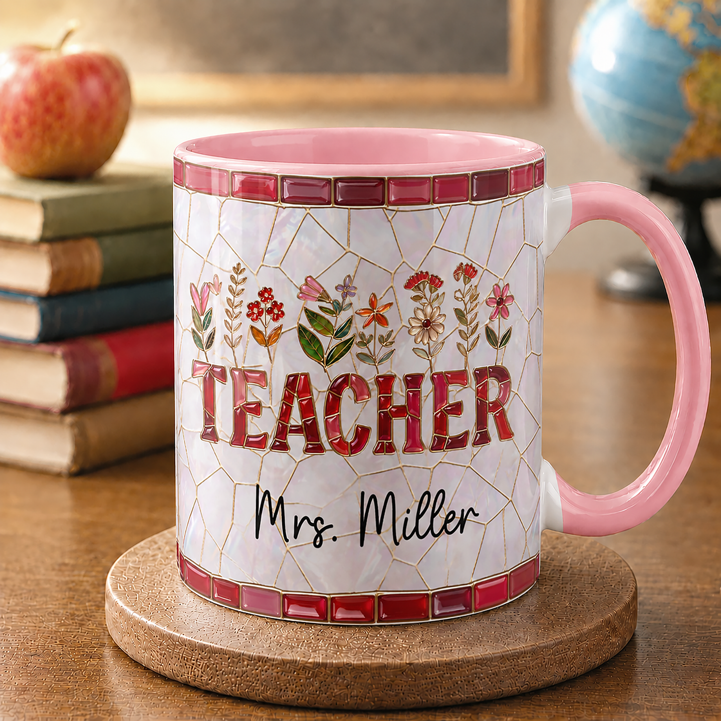 Personalized Teacher Mug, Custom Teacher Name Coffee Mug, Back to School Gift