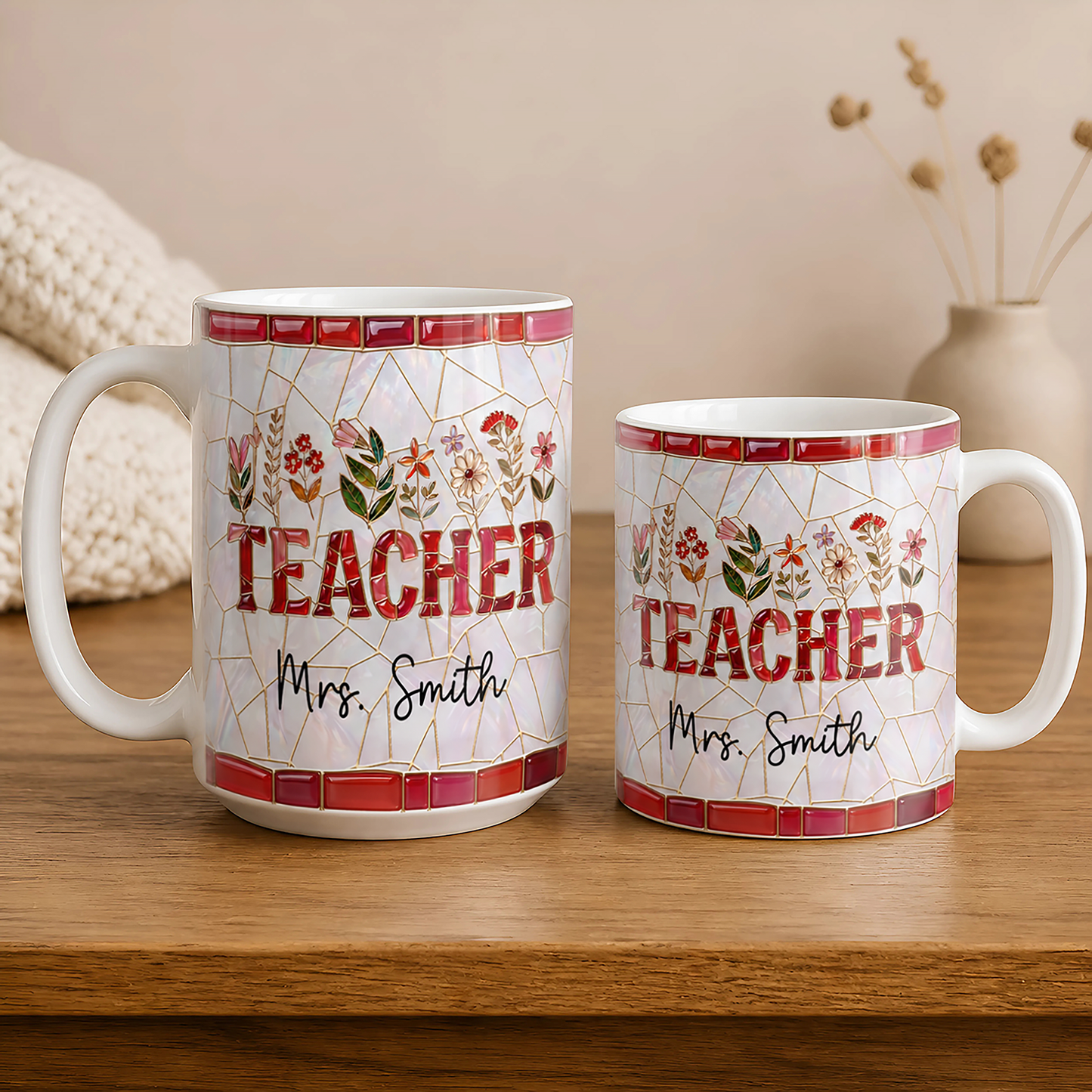 Personalized Teacher Mug, Custom Teacher Name Coffee Mug, Back to School Gift