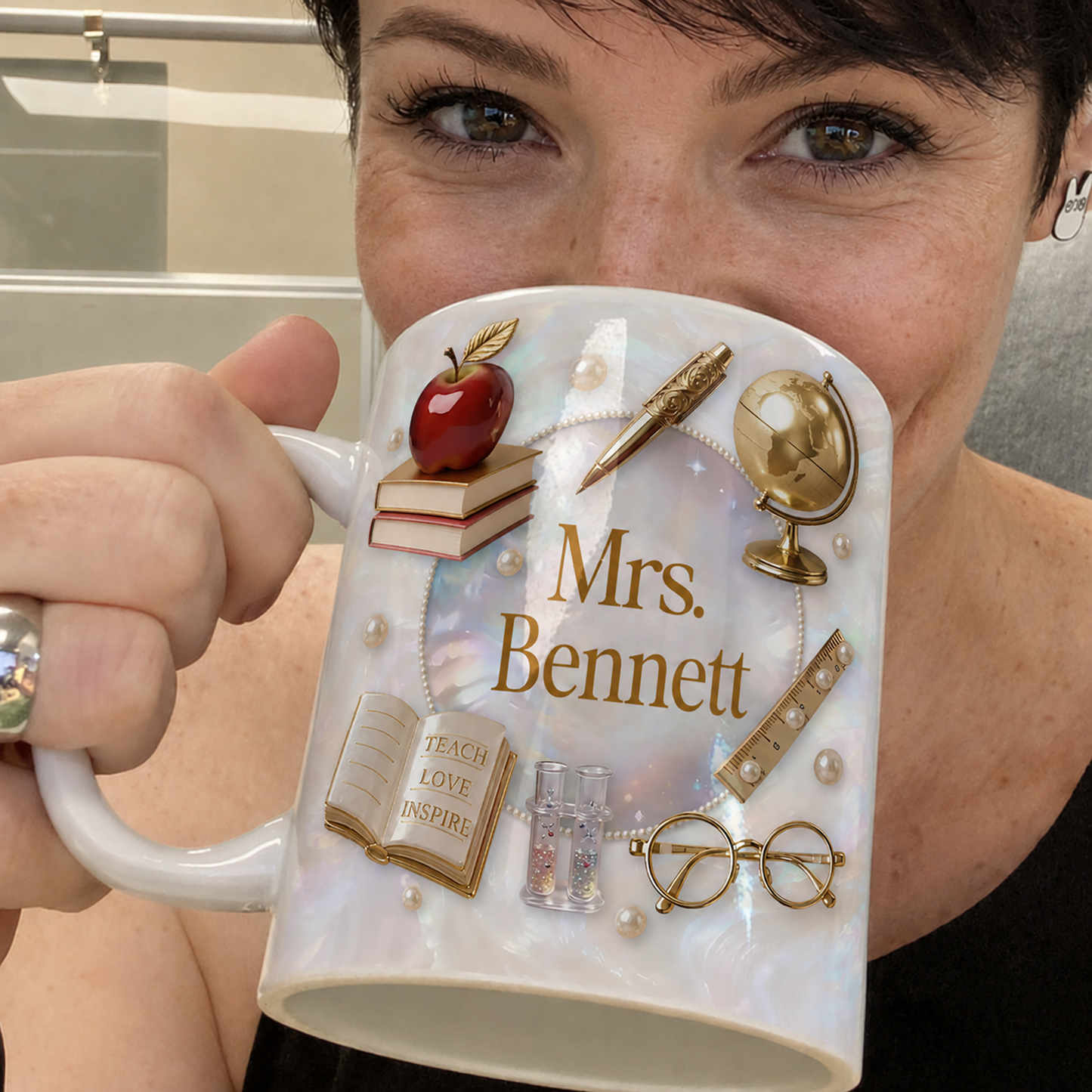Personalized Teacher Name Mug, Custom Back to School & Teacher Appreciation Gift