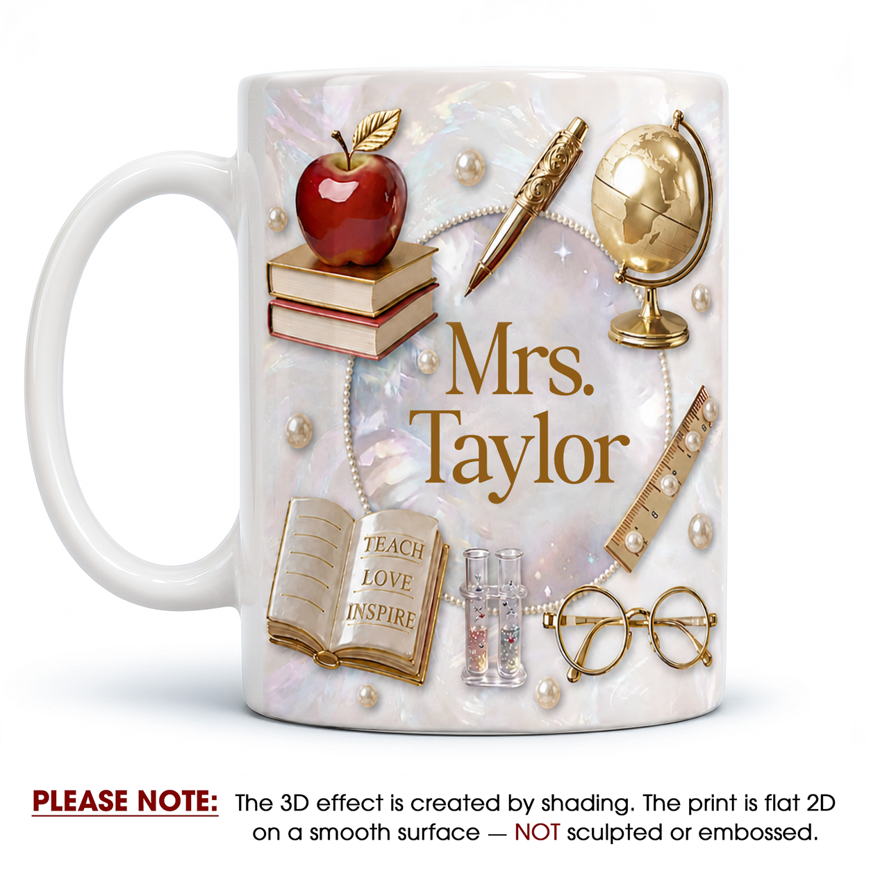 Personalized Teacher Name Mug, Custom Back to School & Teacher Appreciation Gift