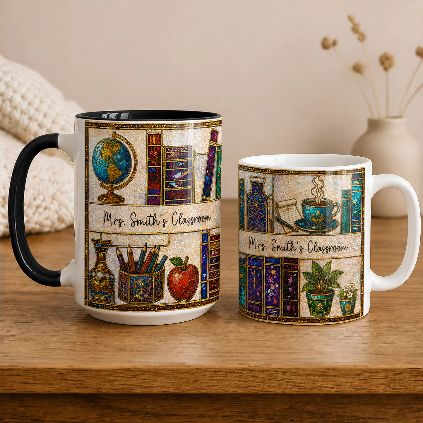 Personalized Teacher Classroom Mug, Custom Name Back to School Teacher Gift