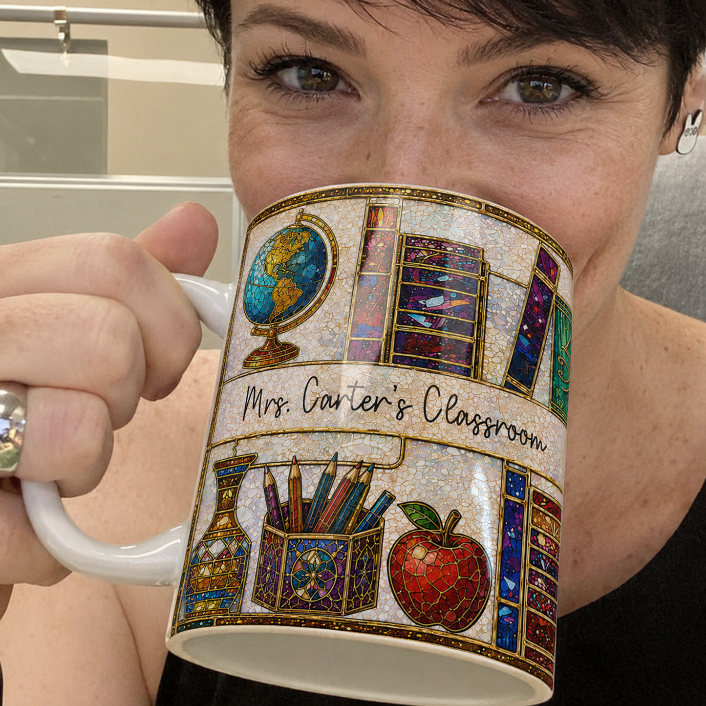 Personalized Teacher Classroom Mug, Custom Name Back to School Teacher Gift