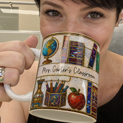Personalized Teacher Classroom Mug, Custom Name Back to School Teacher Gift