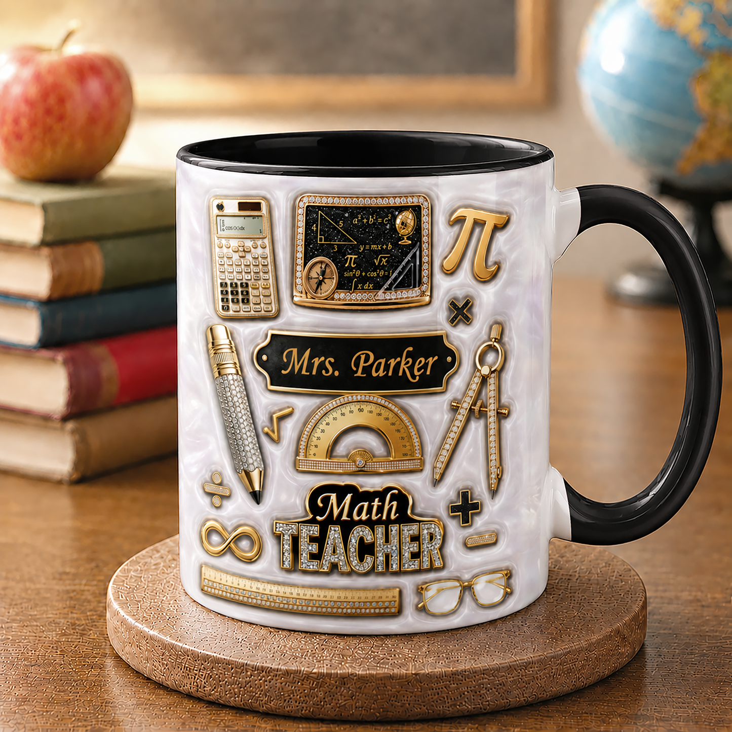 Personalized Art Teacher Mug, Custom Teacher Name Mug, Back to School Gift