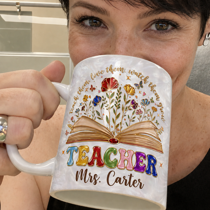 Personalized Teacher Mug, Custom Teacher Name Mug, Back to School Gift