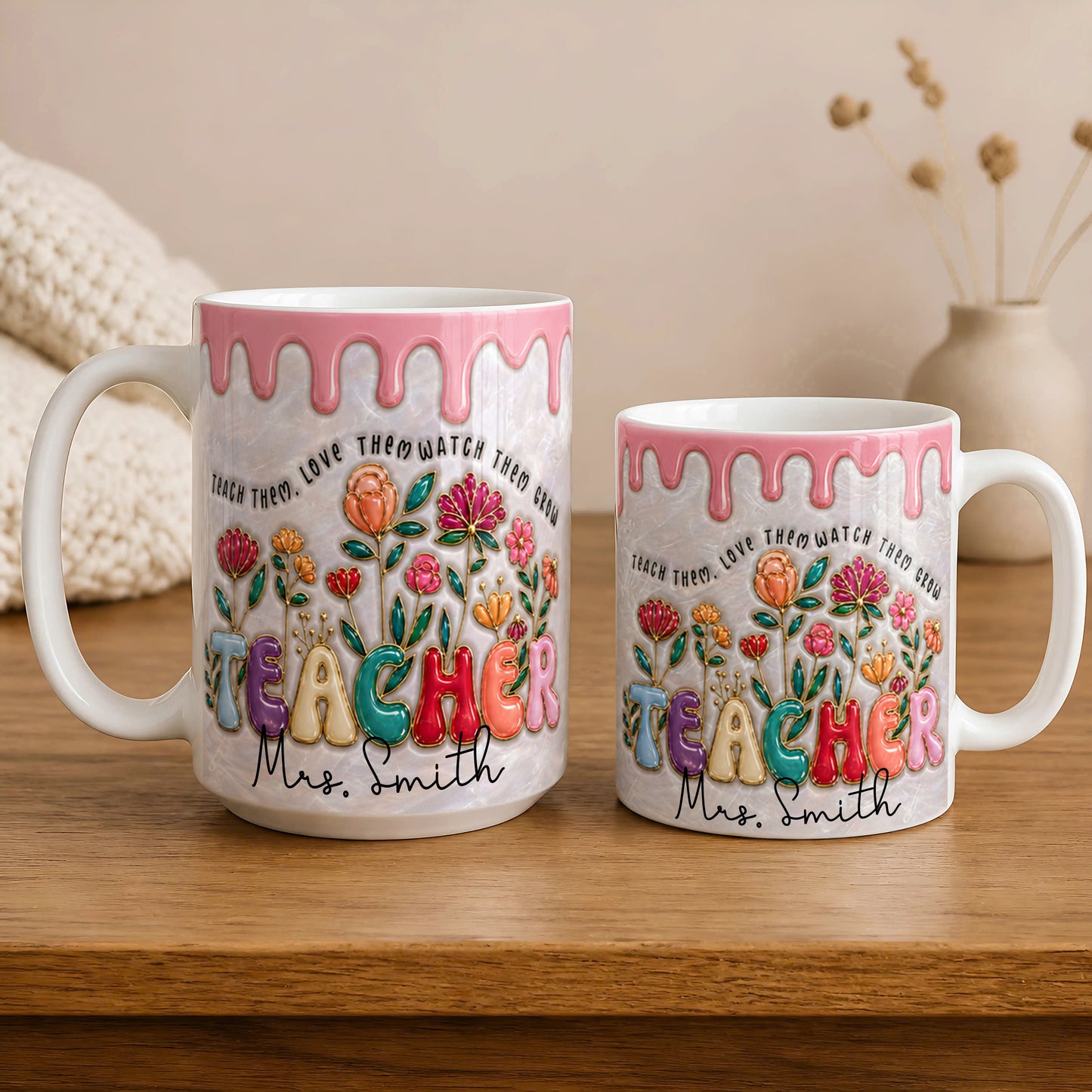 Personalized Teacher Mug, Custom Teacher Name Mug, Back to School Gift