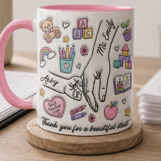 Personalized Teacher Mug, Back To School Thank You Gift From Student