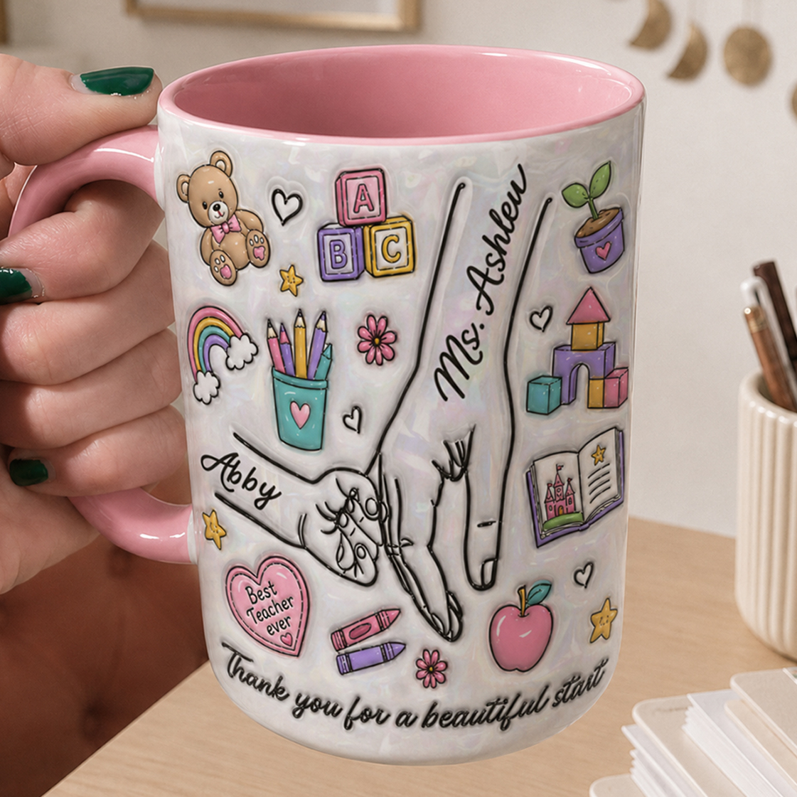 Personalized Teacher Mug, Back To School Thank You Gift From Student