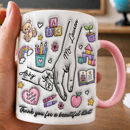 Personalized Teacher Mug, Back To School Thank You Gift From Student