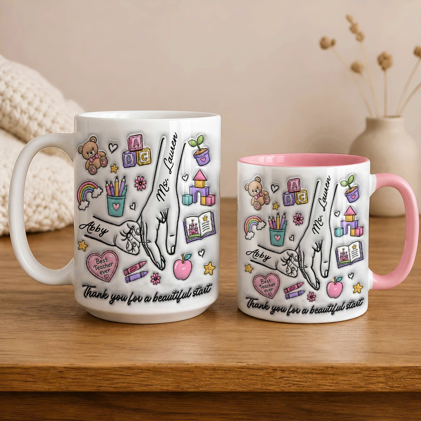 Personalized Teacher Mug, Back To School Thank You Gift From Student