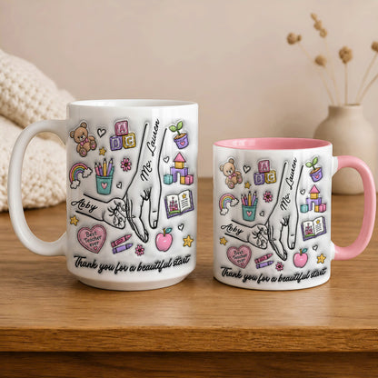 Personalized Teacher Mug, Back To School Thank You Gift From Student