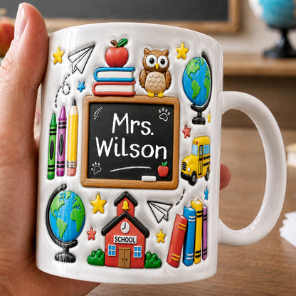Personalized Teacher Name Mug, Custom Classroom Mug, Back to School Gift