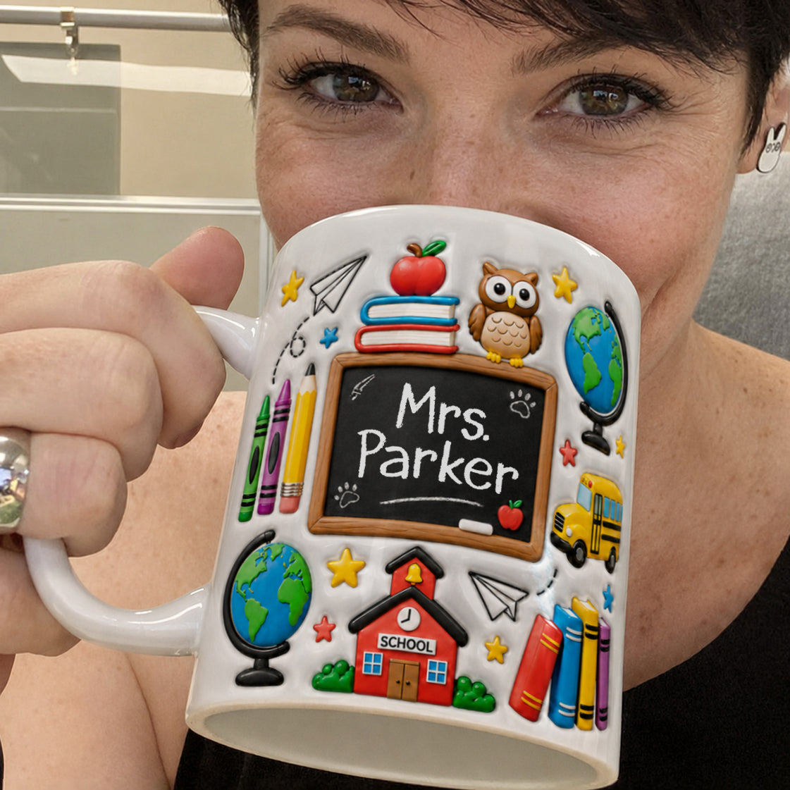 Personalized Teacher Name Mug, Custom Classroom Mug, Back to School Gift