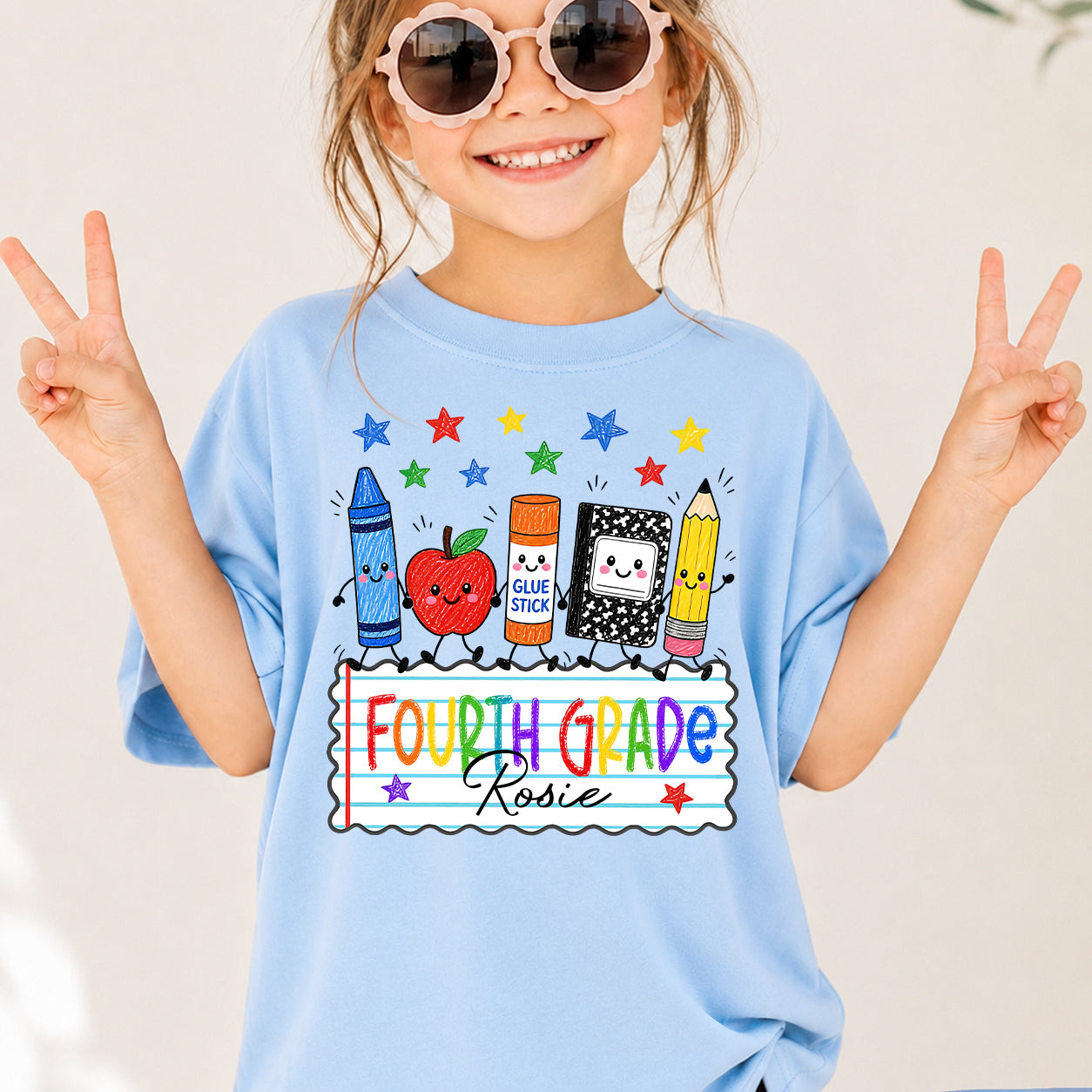 Personalized Kids Back to School Shirt, Custom Name and Grade School Shirt