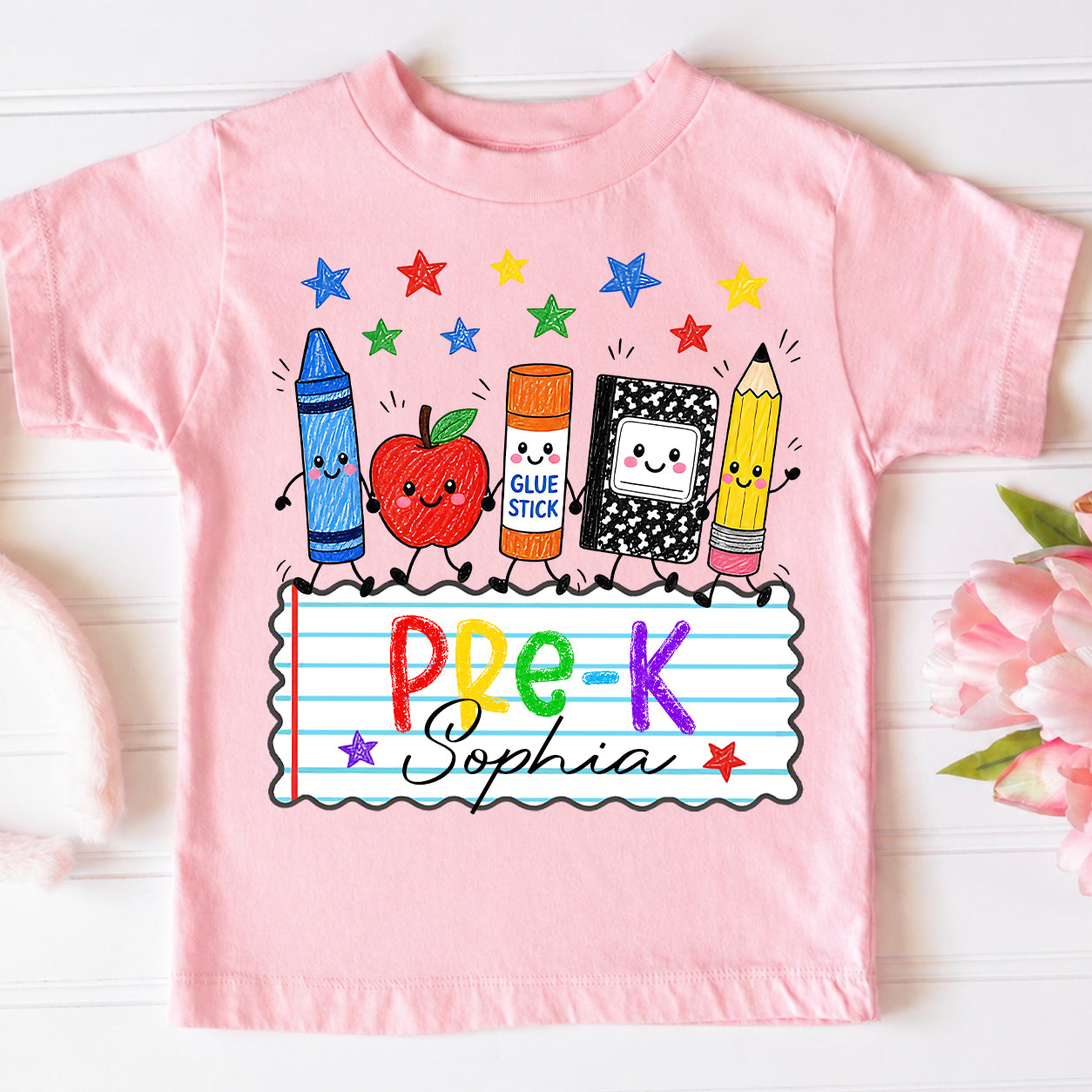 Personalized Kids Back to School Shirt, Custom Name and Grade School Shirt