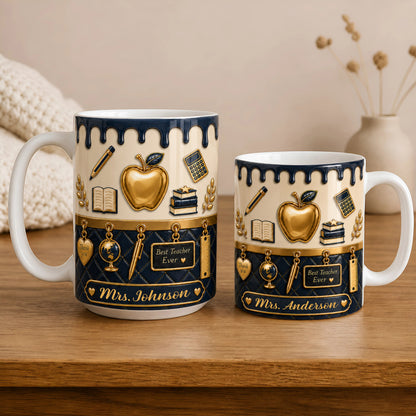 Personalized Teacher Mug, Custom Teacher Name Mug, Back to School Gift