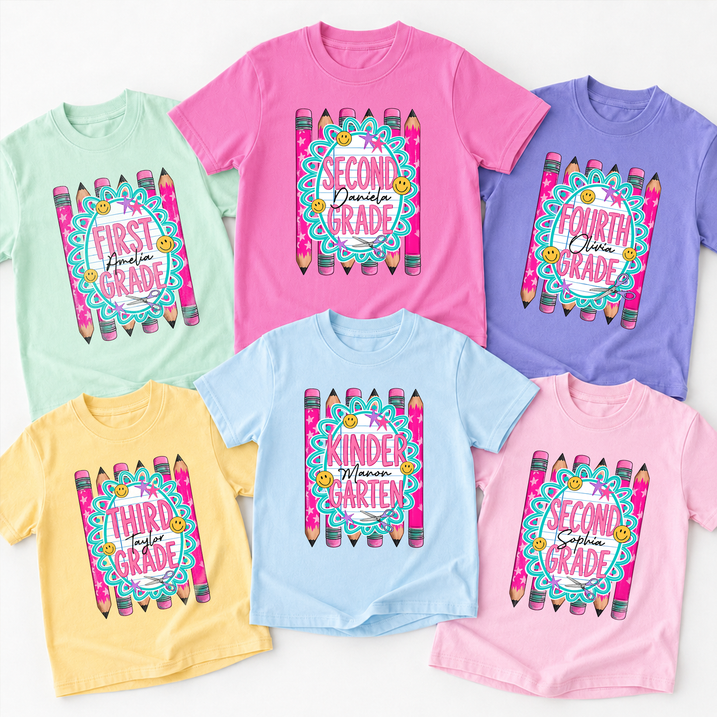Personalized Kids Back to School Shirt, Custom Name and Grade Youth Tee