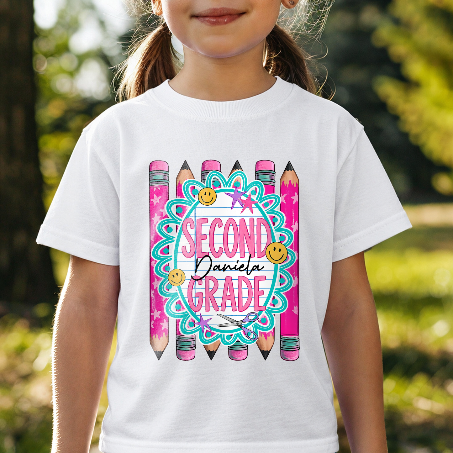 Personalized Kids Back to School Shirt, Custom Name and Grade Youth Tee