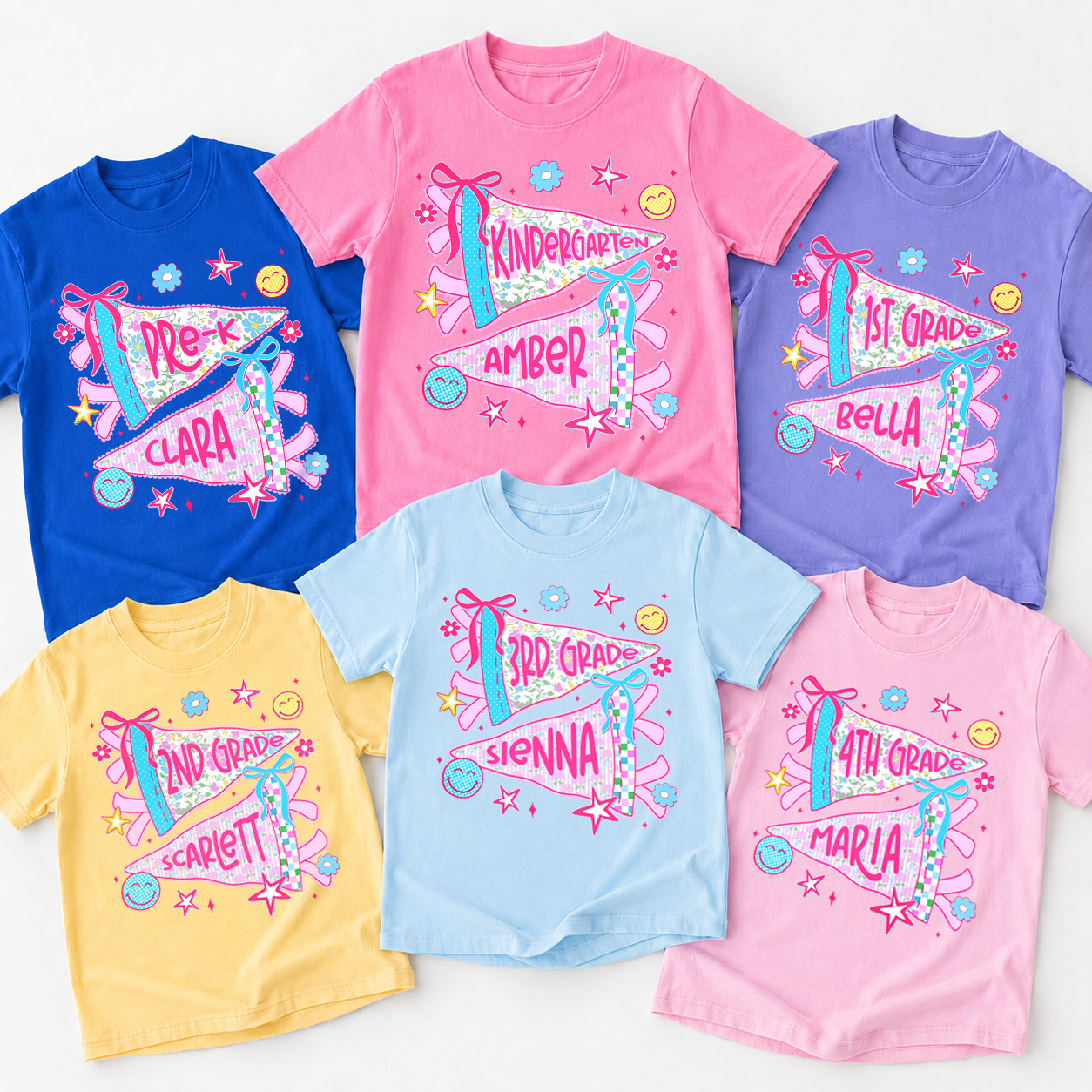 Personalized Grade and Name Kids School Shirt, Back to School Youth Tee