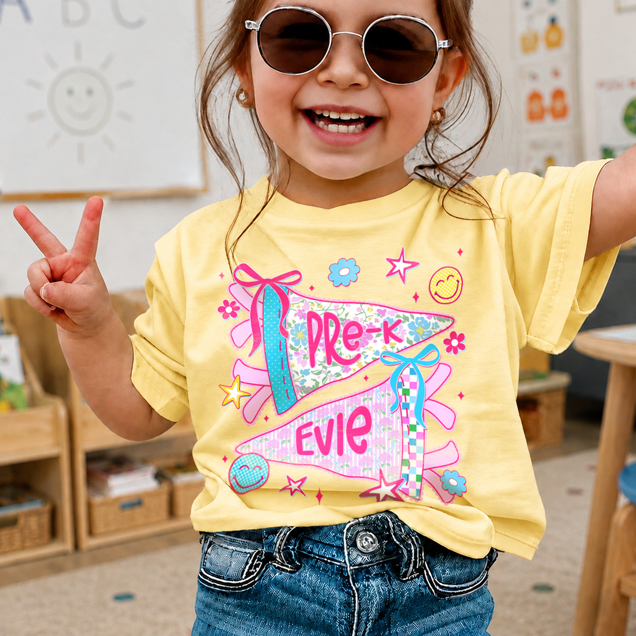 Personalized Grade and Name Kids School Shirt, Back to School Youth Tee