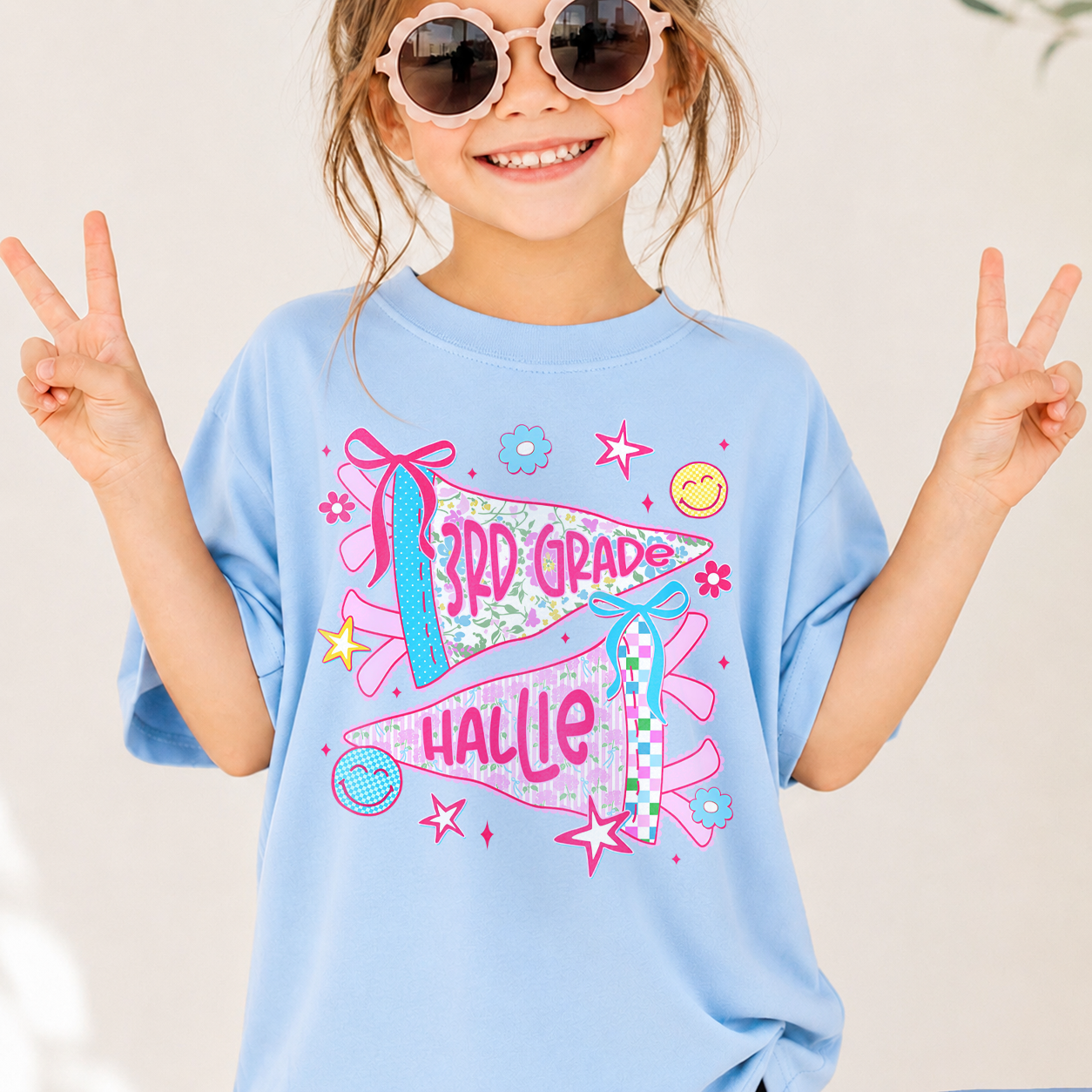 Personalized Grade and Name Kids School Shirt, Back to School Youth Tee