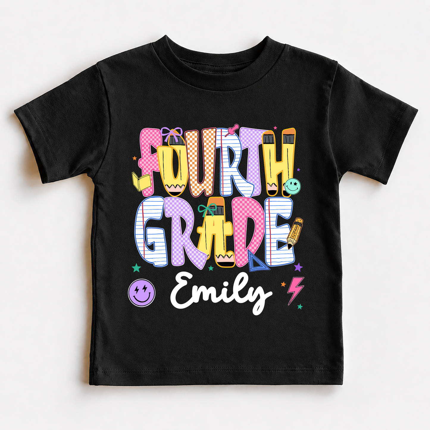 Personalized Kids Grade Shirt, Custom Name Back to School Youth Tee