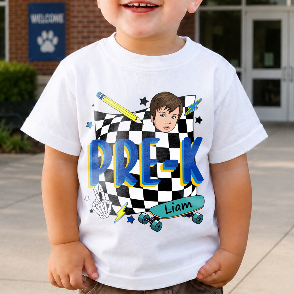 Personalized Back to School Kids Shirt, Custom Grade and Name Youth Tee