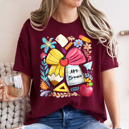 Personalized Teacher Shirt, Custom Teacher Name Tee or Sweatshirt, Back to School Gift
