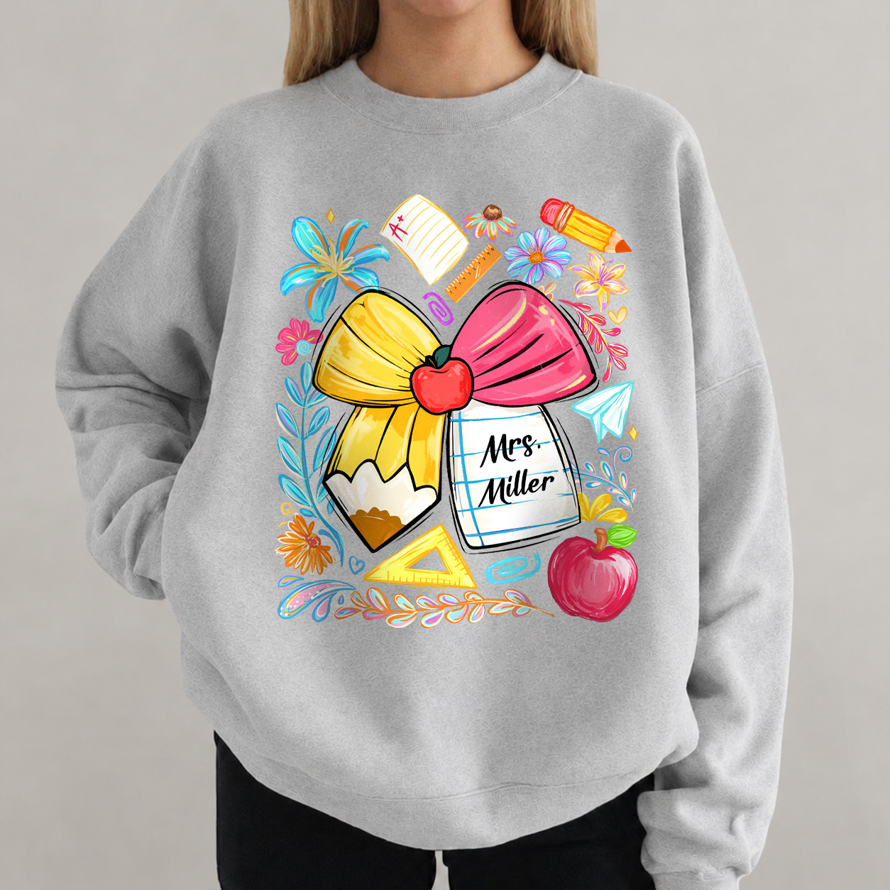 Personalized Teacher Shirt, Custom Teacher Name Tee or Sweatshirt, Back to School Gift