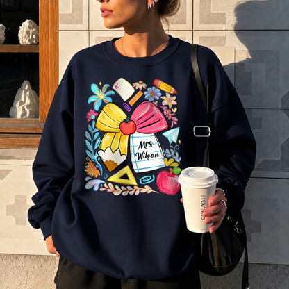 Personalized Teacher Shirt, Custom Teacher Name Tee or Sweatshirt, Back to School Gift