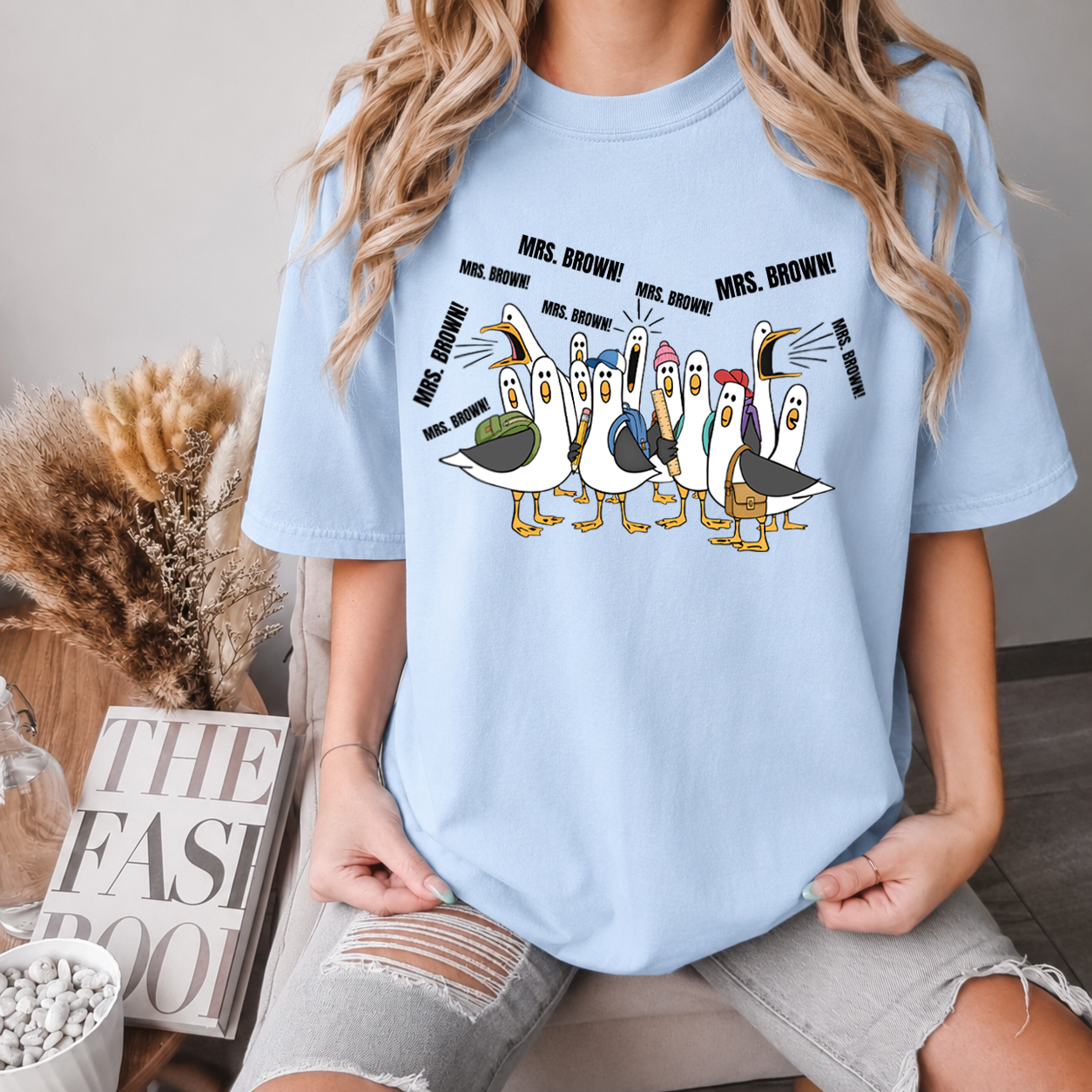 Personalized Teacher Goose Shirt & Sweatshirt, Custom Teacher Name Back to School Gift