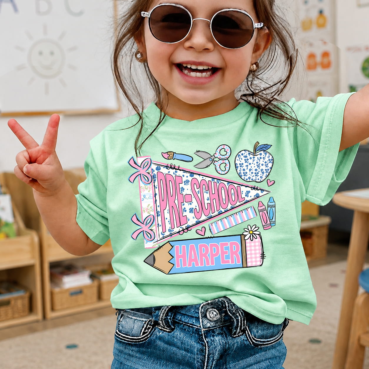 Personalized Back to School Kids Shirt, Custom Grade and Name Youth Tee