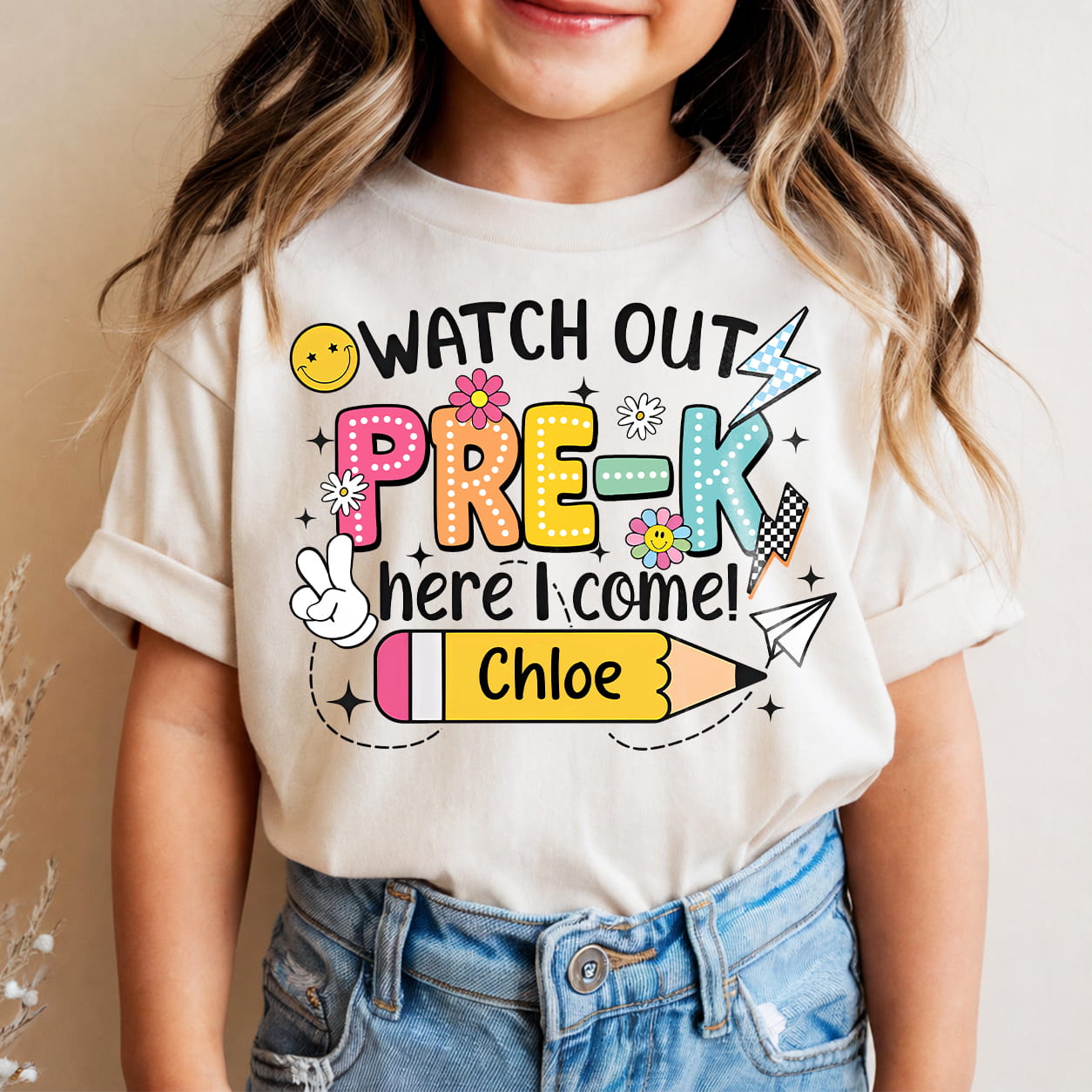 Personalized Kids School Shirt, Custom Name and Grade Youth Tee, Back to School Shirt