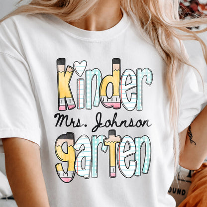 Personalized Grade Teacher Shirt, Custom Teacher Name T-Shirt and Sweatshirt, Back to School Teacher Gift