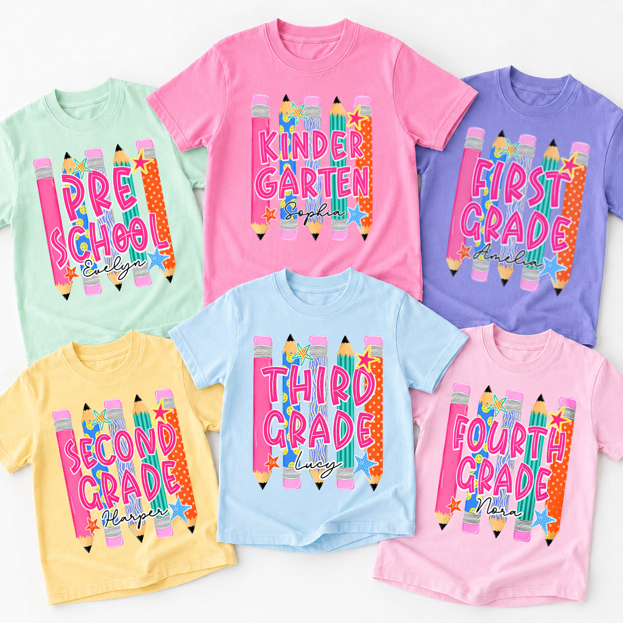Personalized Kids Back to School Shirt, Custom Name and Grade Youth Tee