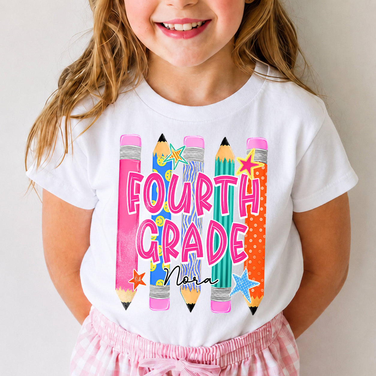 Personalized Kids Back to School Shirt, Custom Name and Grade Youth Tee