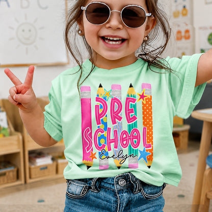 Personalized Kids Back to School Shirt, Custom Name and Grade Youth Tee