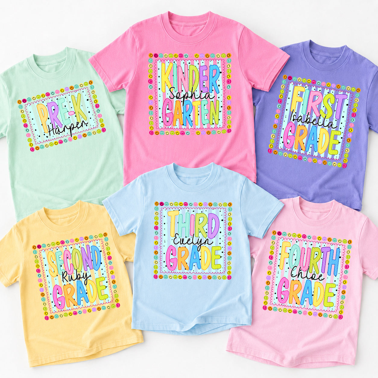 Personalized Kids Back to School Shirt, Custom Name and Grade Youth Tee
