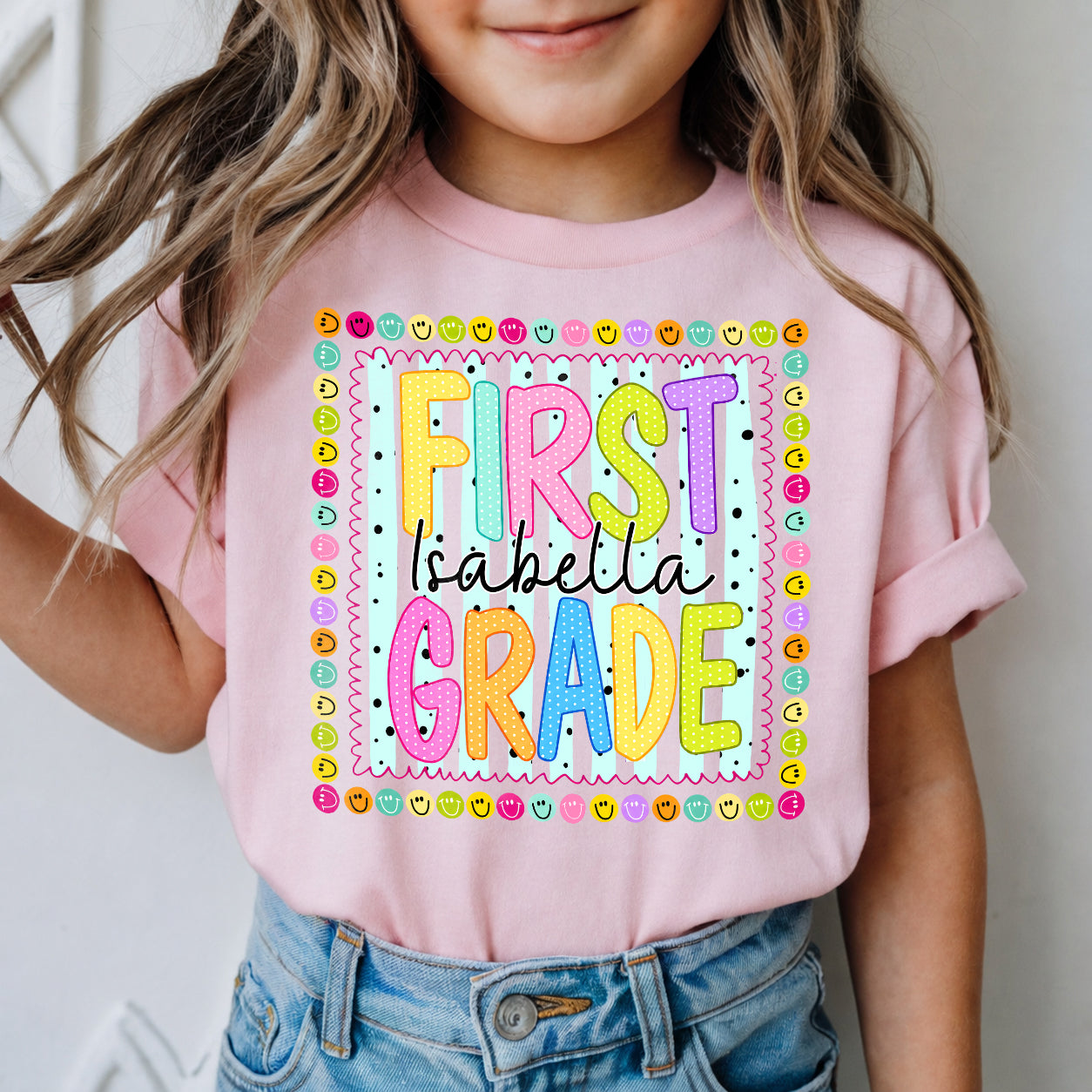 Personalized Kids Back to School Shirt, Custom Name and Grade Youth Tee