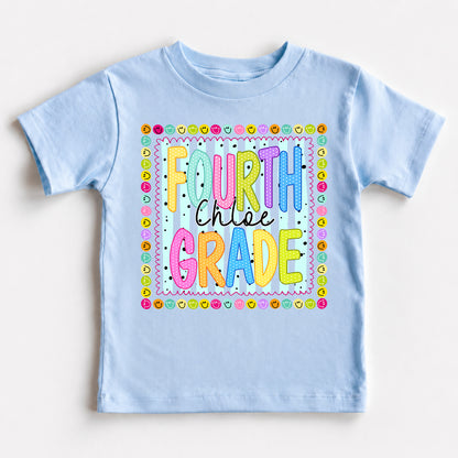 Personalized Kids Back to School Shirt, Custom Name and Grade Youth Tee