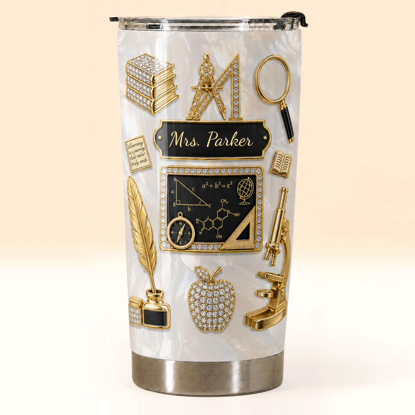 Personalized Teacher Tumbler 20oz, Custom Teacher Name Back to School Gift