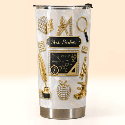 Personalized Teacher Tumbler 20oz, Custom Teacher Name Back to School Gift
