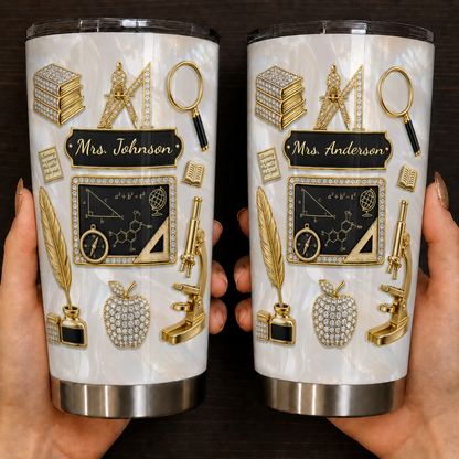Personalized Teacher Tumbler 20oz, Custom Teacher Name Back to School Gift
