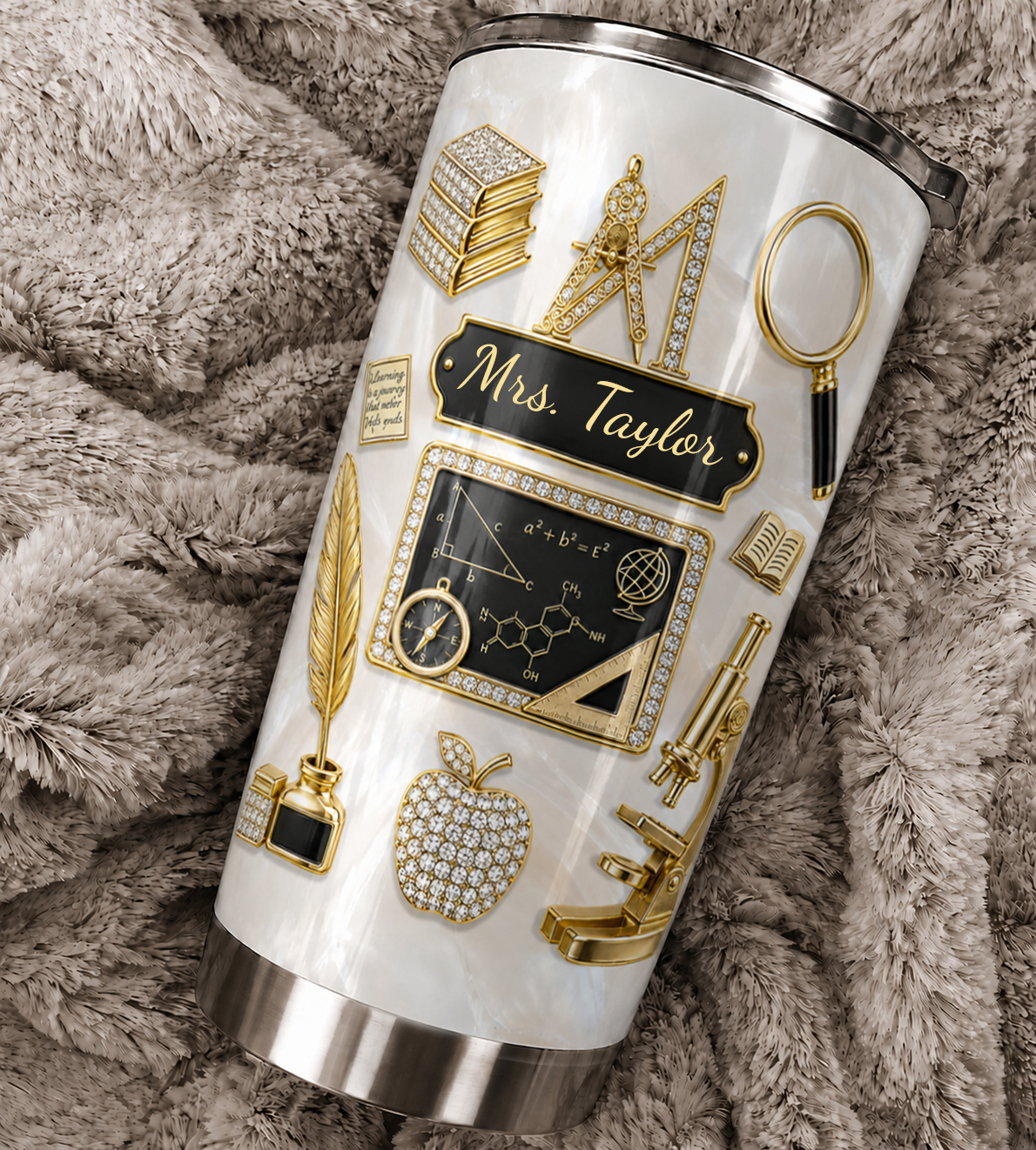 Personalized Teacher Tumbler 20oz, Custom Teacher Name Back to School Gift
